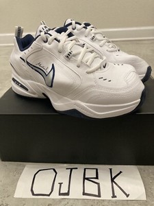 W Size 5 M Size 3.5- Nike Air Monarch IV x Martine Rose White Navy 2019