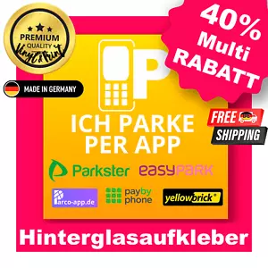 5 in 1 EASYPARK PARKSTER PAYBYPHONE PARCO Aufkleber Vignette Sticker 6X6cm TOP - Bild 1 von 7
