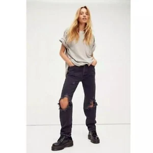 Pantalones de mezclilla Free People We The Free nuevos con etiquetas The Lasso cintura alta pierna recta talla 27 - Imagen 1 de 9