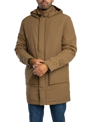 Chaqueta parka acolchada para hombre Lyle & Scott, marrón Foto 1 de 4
