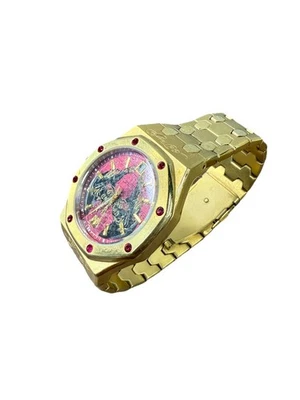 Reloj Don Ed Hardy Diseño Y2K Tono Dorado 10ATM Ajustable Diseño Raro Foto 1 de 4