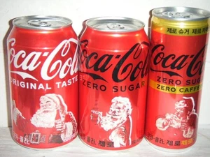 2024 Korea coca cola x'mas 3 cans set 355ml & 250ml empty - Picture 1 of 1