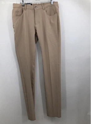 Calça chino de golfe Dunning masculina 32x00 bege leve - Imagem 1 de 4