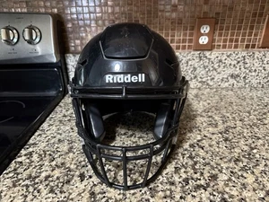 Riddell SpeedFlex Football Helmet Black OUT w/ Facemask Adult Large - Picture 1 of 10