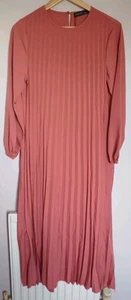 Zanzea Women's Long Sleeve Muslim Casual Pleated Abaya Long Dress Kaftan Size M - Picture 1 of 7