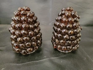 2 Very Rare Antique Murano Glass Art Grape Cluster Fruit Lamp Shades - Picture 1 of 7