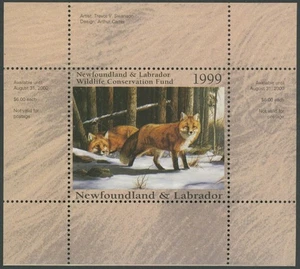 1999 CANADA-NEWFOUNDLAND & LABRADOR. CONSERVATION, RED FOX, VD.#NLW6 - Picture 1 of 3