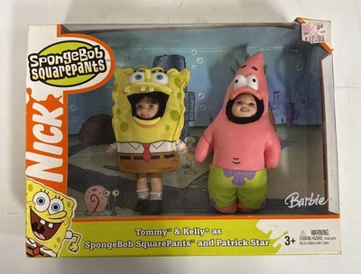 Nickelodeon Barbie Kelly y Tommy como Bob Esponja y Patricio Muñeca Set 2004 Mattel Foto 1 de 4