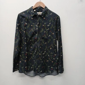 Barbour Floral Shirt UK 12 Blue Multi 'Siskin' Lyocell Cotton Relaxed RMF-FPL6 - Picture 1 of 7