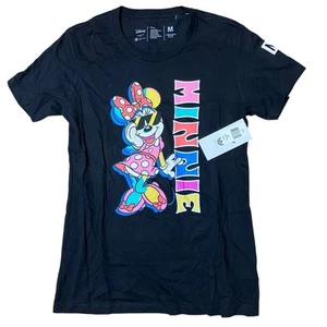 Camiseta Disney Adulto M Negra Minnie Mouse NEFF Coloridas Gafas de Sol Verano Diversión - Imagen 1 de 9