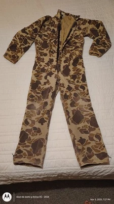 Cabela's Vtg Youth 14 Regular Insulated Coveralls Camo Made USA - Image 1 of 4