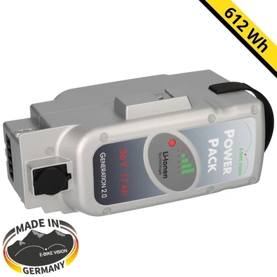 EBIKE VISION E-BIKE VISION Power Pack Ersatzakku für Panasonic Antrieb 36V 17Ah 612 Wh