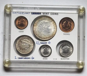 Netherlands Mint Set 2/ 1/2 G, 1 G, 25, 10, 5, 1 Coins from 1961 - 1966 - Picture 1 of 2