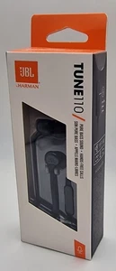 Auriculares internos con cable JBL Tune 110 con control remoto y micrófono - negros - Imagen 1 de 4