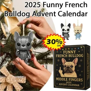 Funny French Bulldog 2025 Advent Calendar%2CChristmas 24 Day Countdown Calenda r - Picture 1 of 9