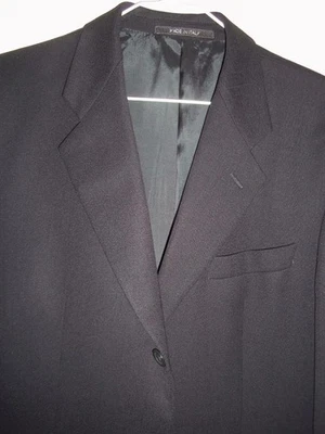 BA379- MINT Armani Collezioni LIGHT CRISP WOOL 3 BUTTON BLACK BLAZER - 40R - Image 1 of 4