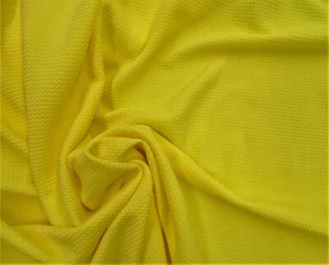 Bullet Textured Liverpool Fabric 4 way Stretch Yellow P25 - Picture 1 of 1