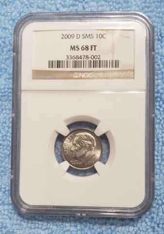 2009 D SMS  10C Roosevelt NGC MS 68 FT A BEAUTIFUL COIN Cover