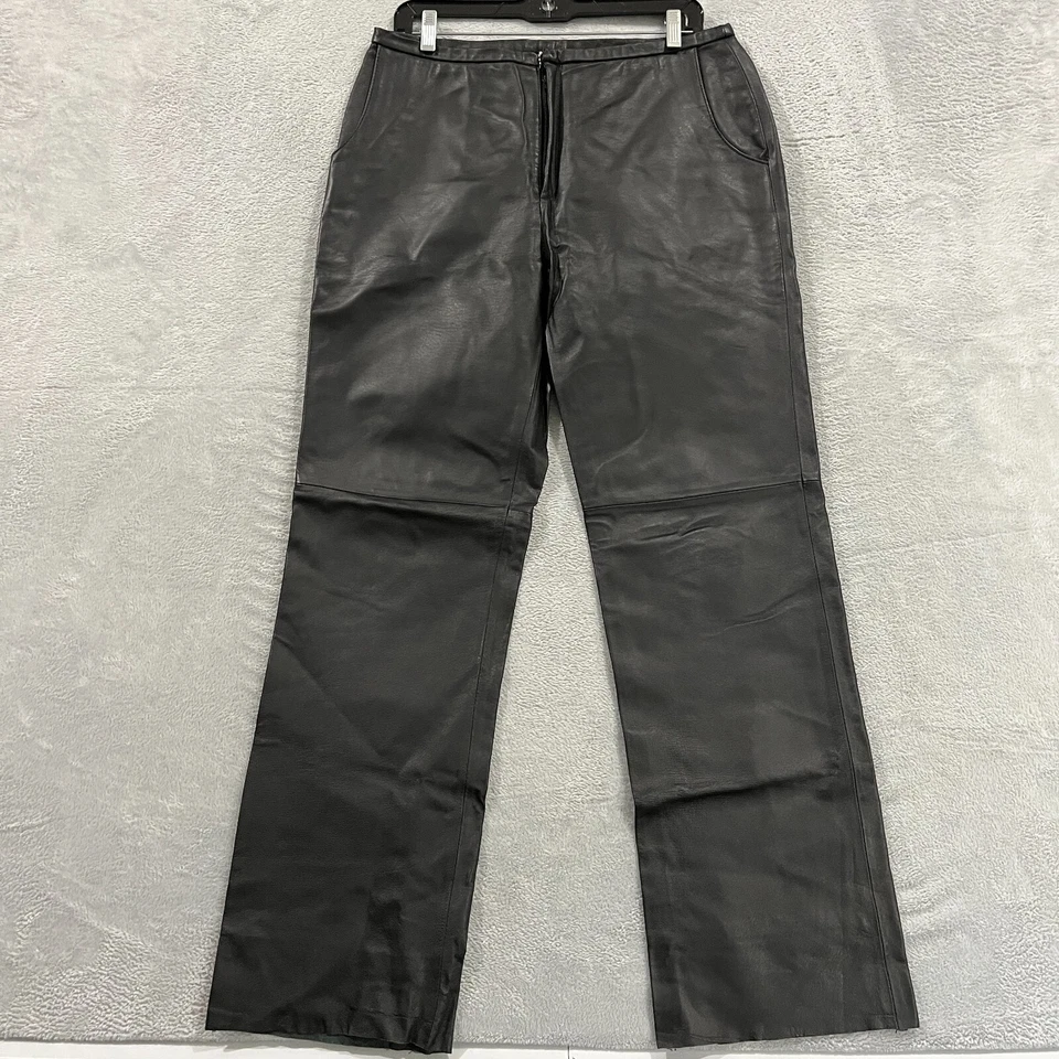 John Paul Richard Uniform Pants Womens 10 Genuine Leather Biker Moto Grunge - Image 1 of 4