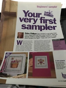 " Your Very First Sampler" Cross Stitch Chart (Pages from a Magazine) 50 - Picture 1 of 3