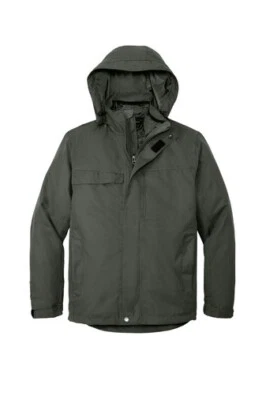 NEW J302 Port Authority Herringbone 3-IN-1 Parka PATCH REMOVED SIZE 2XL GREEN - Image 1 of 4