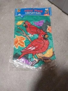 Vintage NCE Mini Flags Fall Cardinals 11x16 - Picture 1 of 4