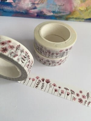 Wildflowers Wishes Washi Tape, Cards Wrapping, Scrapbooking 1.5cm x 10m - image 1 of 2