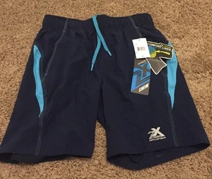 NWT Mens ZeroXposur Navy Blue Gray Swim Trunks Board Shorts Swimsuit S Small - Picture 1 of 7