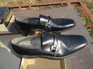 jarmen black slip " REX-FLEX " on mens vintage shoes size 9.5 A - Picture 1 of 5