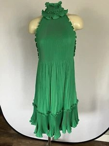 Ungaro Womens Small Corey Dress High Neck Sleeveless Green MSRP $695 - Picture 1 of 7