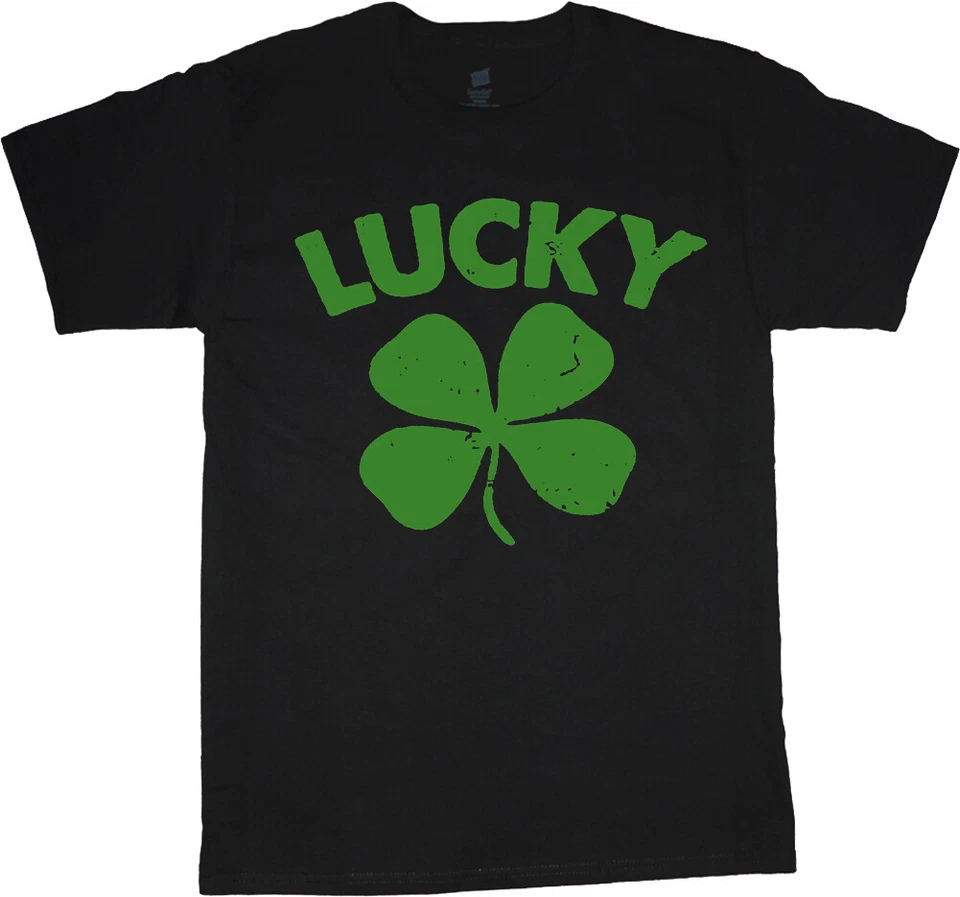 Big and Tall T-shirt Mens Graphic Tees Lucky Shamrock King Size Big Guy Clothing - Image 1 of 1