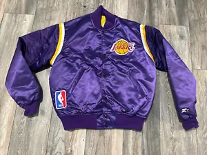 Chaqueta de satén púrpura de la NBA Starter Los Angeles Lakers vintage para hombre M EE. UU. NUEVA SIN ETIQUETAS - Imagen 1 de 24
