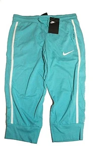 Nike Youth Girl's Sportswear Jersey Capris Teal Sz L AQ9050 Drawstring  MEDIUM - Picture 1 of 2