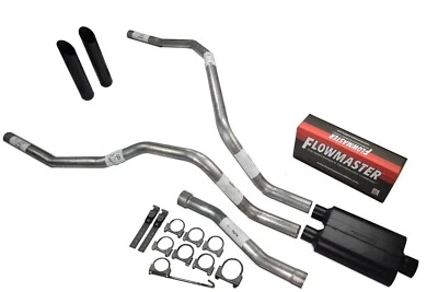 For Nissan Titan 04-06 Dual Exhaust 2.5 inch Flowmaster Super 44 Black Tip Foto 1 de 4