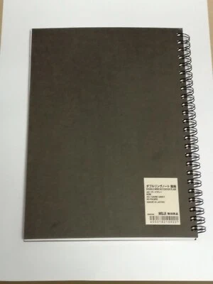 Muji Double Ring Notebook Plain A5 Dark Gray 80 Sheets - Image 1 of 2