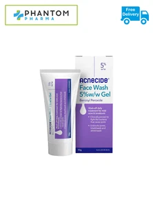 Acnecide Face Wash Gel 5% Benzoyl Peroxide Acne Treatment 50g - Picture 1 of 5