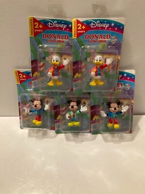 NUEVO Fisher Price Lote de 5 Figuras Preescolares de Mickey Mouse y Pato Donald de 2" de Alto Foto 1 de 4
