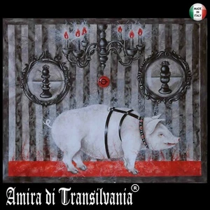quadro maiale pittura animali arte contemporanea figurativa moderna stampa tela - Picture 1 of 12