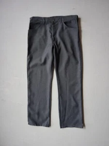 Vintage 80s Lee Polyester Pants Men’s 36x30 Grey Straight Made In USA - Picture 1 of 6