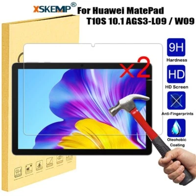 2PCS Tempered Glass Screen Protector Huawei Matepad T10 T10S Tablet Guard Cover - Image 1 of 4