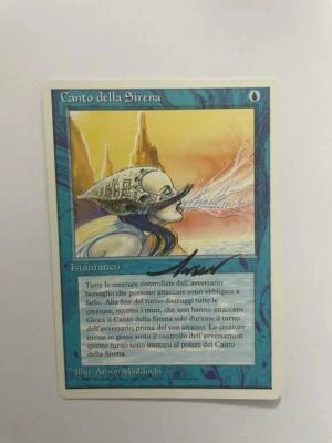 MTG ARTIST PROOF ITALIAN 4TH EDITION SIREN'S CALL SIGNED ANSON MADDOCKS BLUE - Image 1 of 4