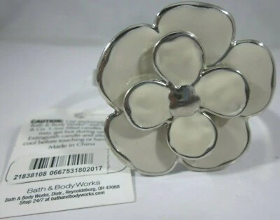 Bath & Body Works Holder Ring for a 1.3 oz mini Candle  White Flower - Image 1 of 4
