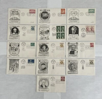 1959 Lot B of 13 US FDC First Day Covers US Air Mail Good Condition - Image 1 of 2