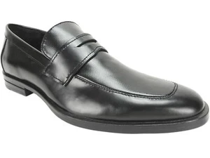 Calvin Klein Herren Karl Box Strukturiert Leder Slipper Halbschuh Elegant Schwarz Gr. 9,5 M - Bild 1 von 6