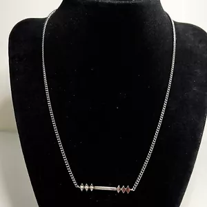 925 Schwarz Sterling Silber AZLEE Echt Diamant Anhänger Kette Halskette 6,81 g - Bild 1 von 9