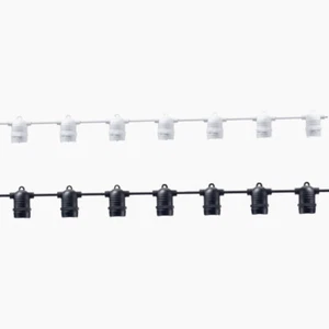 Catena luminosa 15m 15 lampade E27, luci decorative prolungabile IP54 - Foto 1 di 30