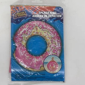Swim Inflatable Ring Float Toy Pool Raft Water Training 26” Dia. DONUT - Picture 1 of 3