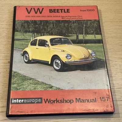 VW BEETLE WORKSHOP MANUAL from 1968 InterEurope 157 - Image 1 of 4