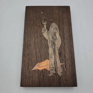 Rare Metal Over Wood Emaus Religious Plaque "Abraham" Fine Mexican Art - Picture 1 of 9