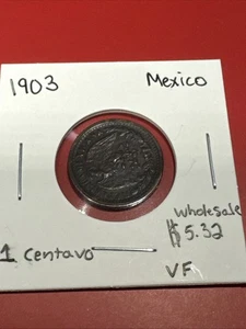 1903 Mexico 1 Centavo Copper Coin - RARE WORLD - Combine Shipping - Bin 2 - Picture 1 of 5